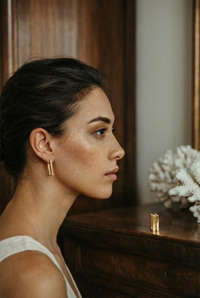 Miriam Minimal Huggies - has waterproof, durable, elegant and vintage inspired jewelry