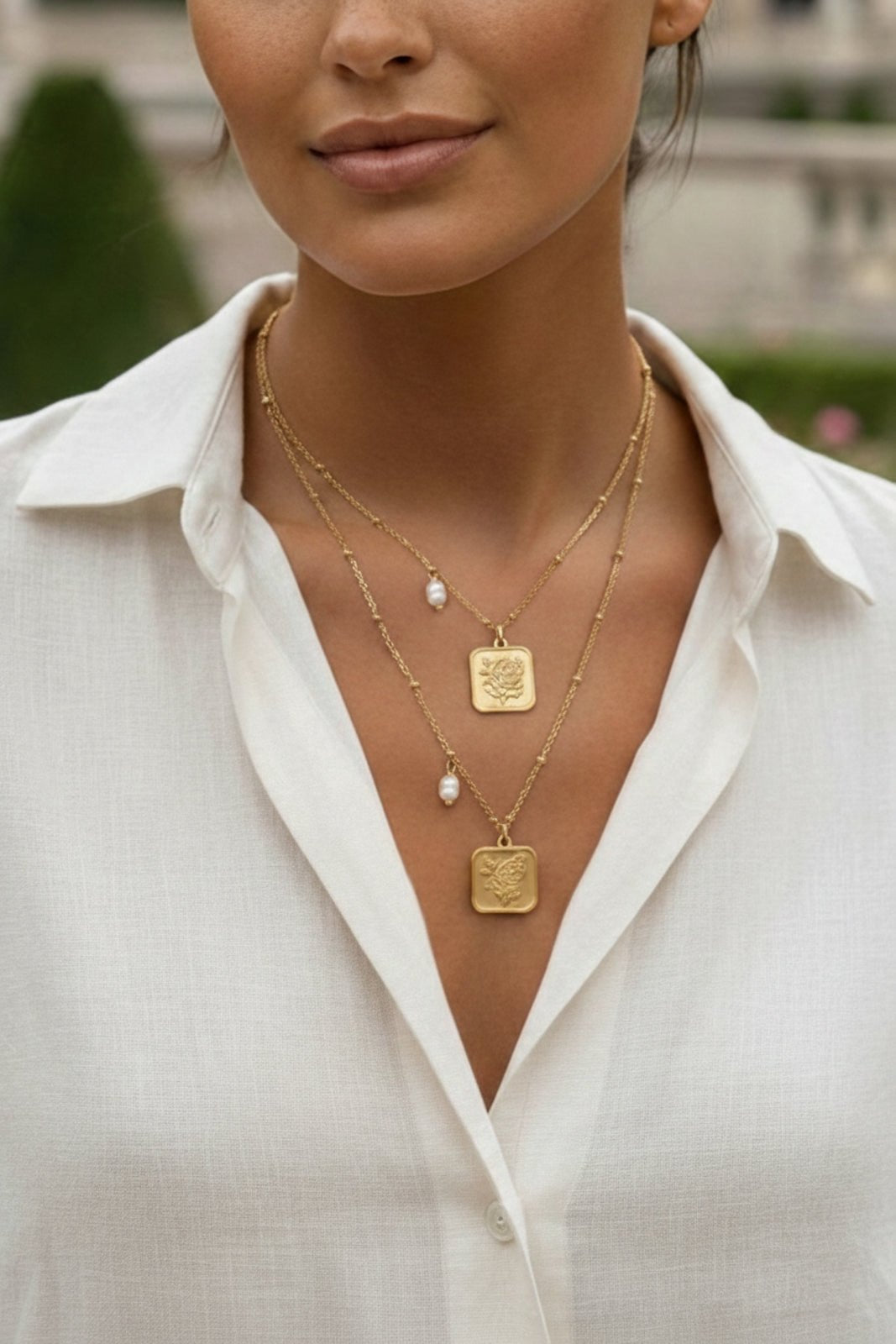 Rosy Necklace - has waterproof, durable, elegant and vintage inspired jewelry