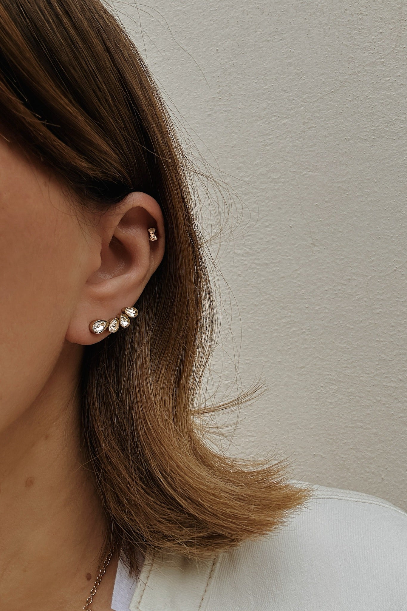 Teardrop Cubic Zirconia Studs - Boutique Minimaliste has waterproof, durable, elegant and vintage inspired jewelry
