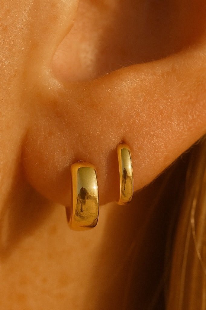 Tiny Classic Huggies - has waterproof, durable, elegant and vintage inspired jewelry