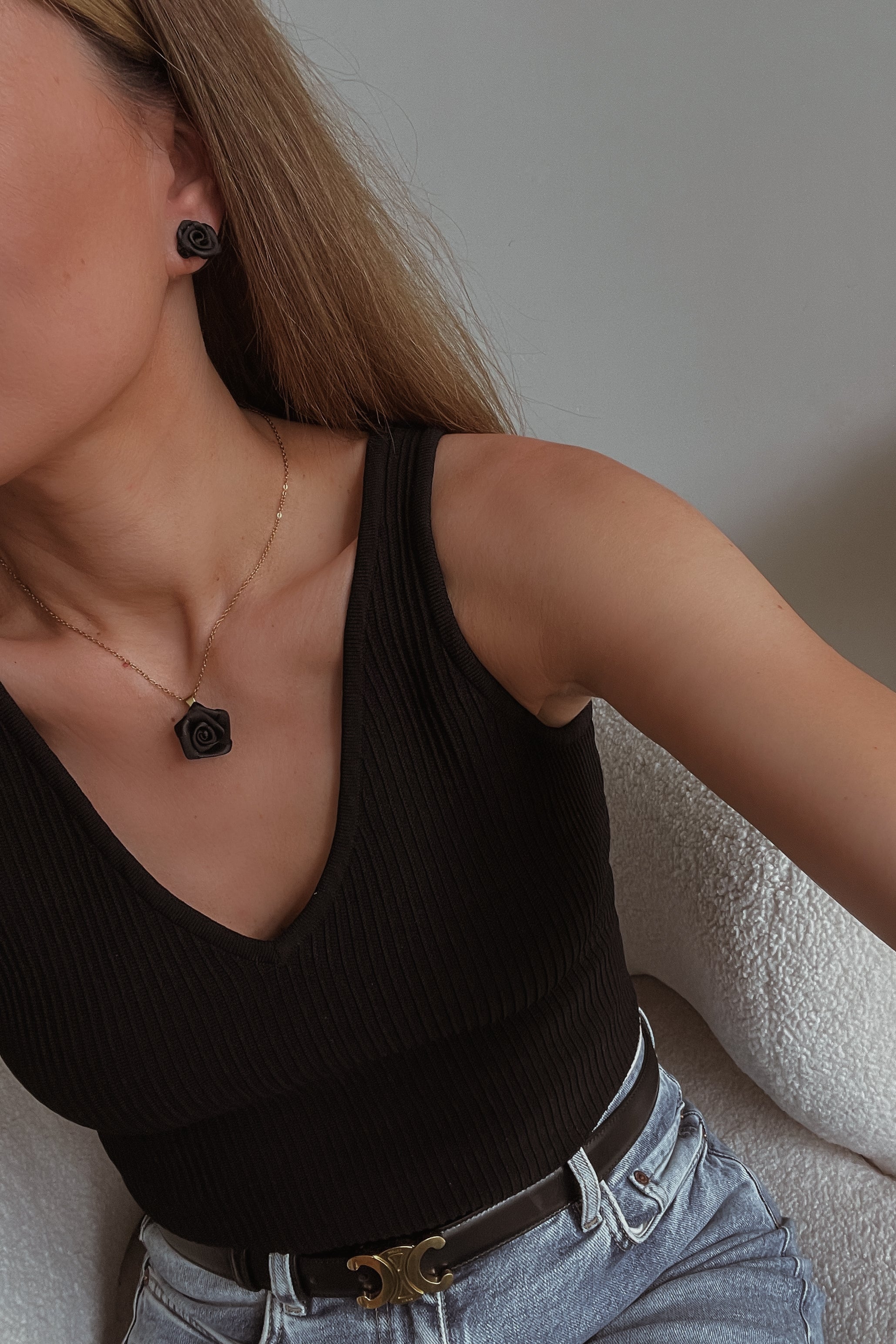 Xenopatra Rose Studs - Boutique Minimaliste has waterproof, durable, elegant and vintage inspired jewelry