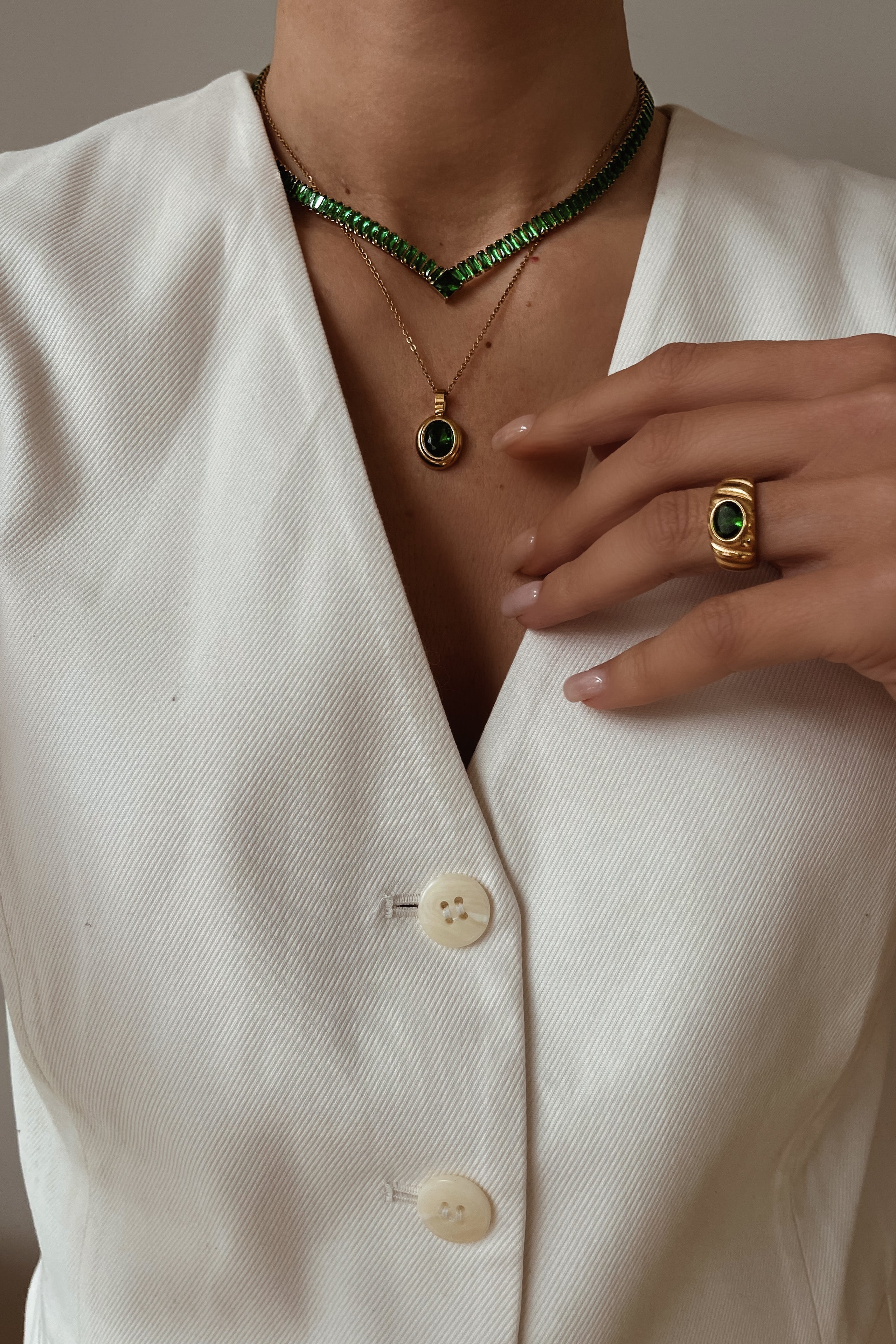 Zoe Statement Necklace - Boutique Minimaliste has waterproof, durable, elegant and vintage inspired jewelry