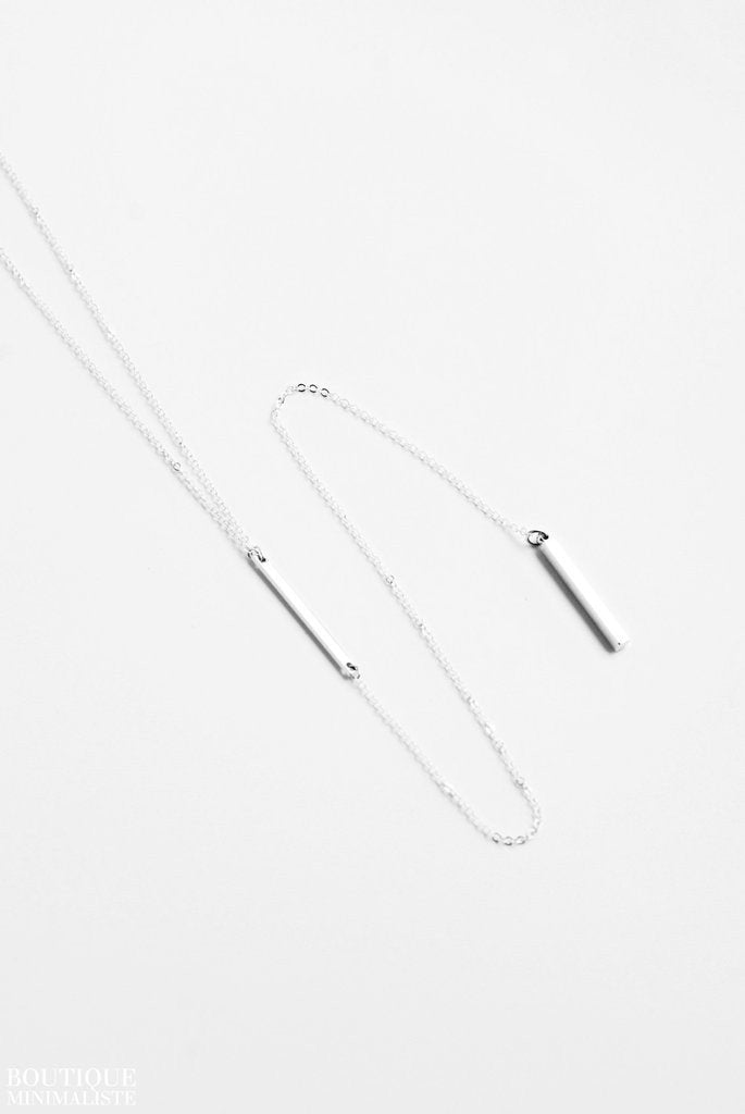 Bar Lariat Necklace - Boutique Minimaliste has waterproof, durable, elegant and vintage inspired jewelry