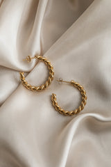 Carrie Hoop Earrings - Boutique Minimaliste has waterproof, durable, elegant and vintage inspired jewelry