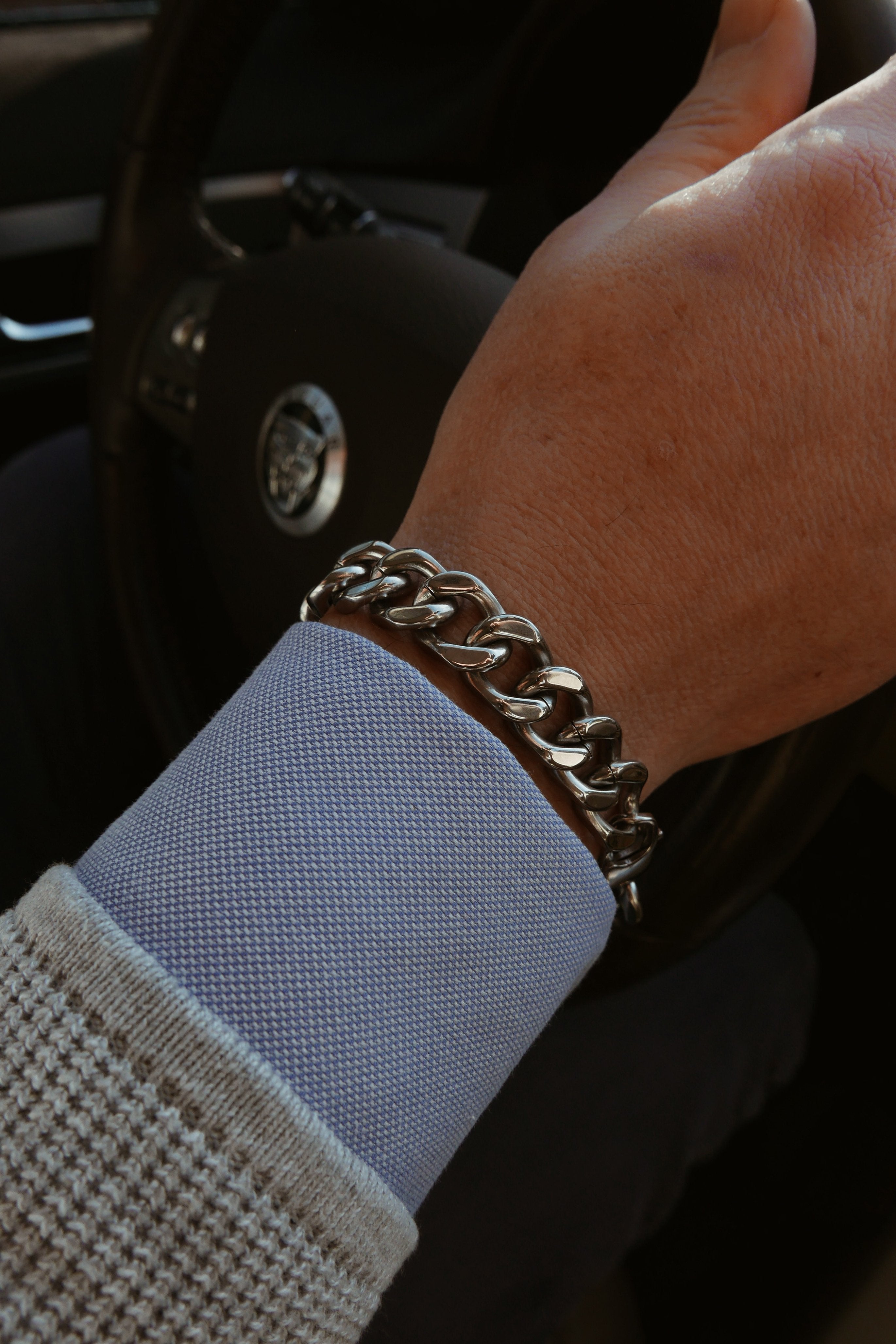 Best Quality Durable Design Silver & Rose Gold Color Bracelet for Men -  Style C082 – Soni Fashion®