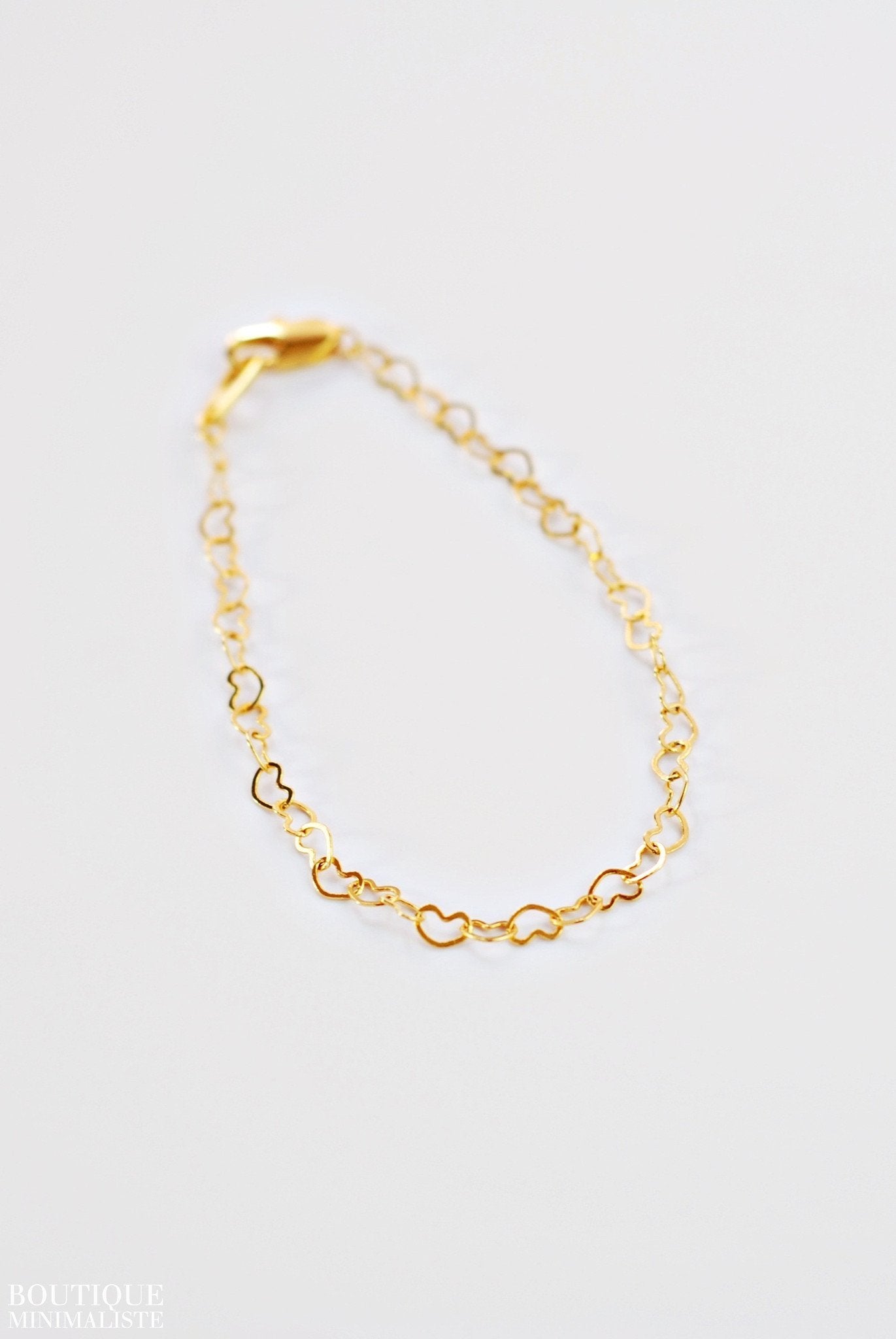 Chain bracelet - Hearts - Boutique Minimaliste has waterproof, durable, elegant and vintage inspired jewelry