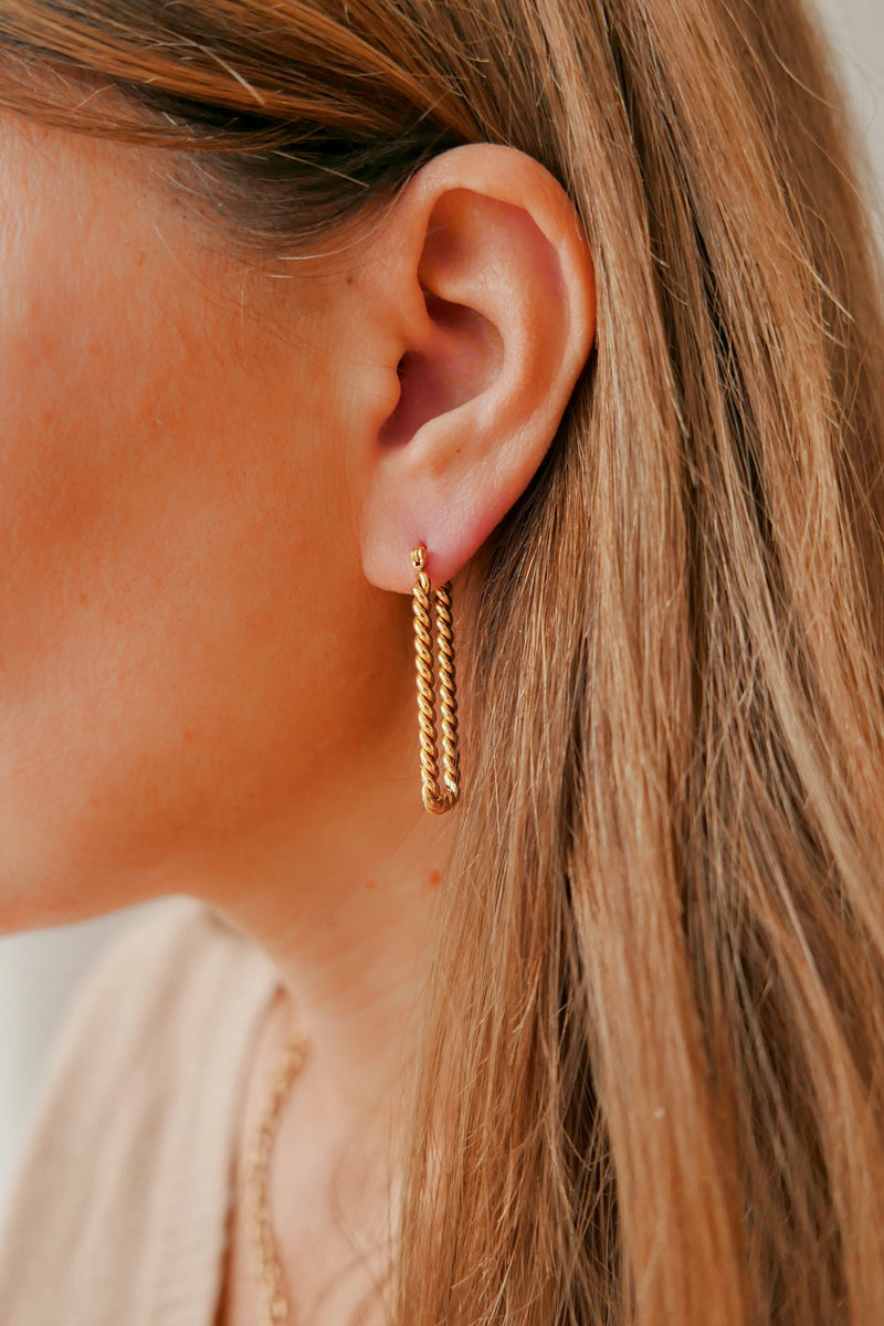 Cielo Hoop Earrings - Boutique Minimaliste has waterproof, durable, elegant and vintage inspired jewelry