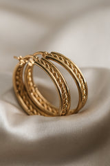 Colette Hoop Earrings - Boutique Minimaliste has waterproof, durable, elegant and vintage inspired jewelry