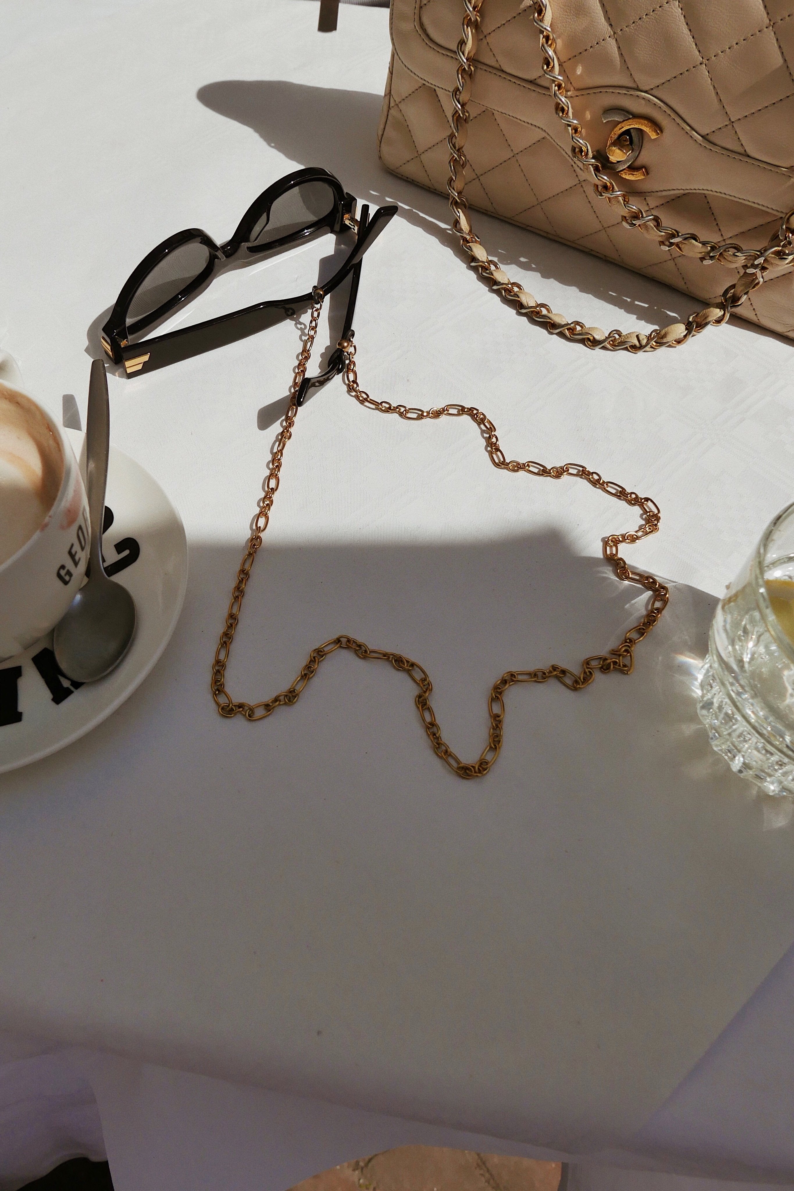 Costa Smeralda Sunglasses Chain - Boutique Minimaliste has waterproof, durable, elegant and vintage inspired jewelry