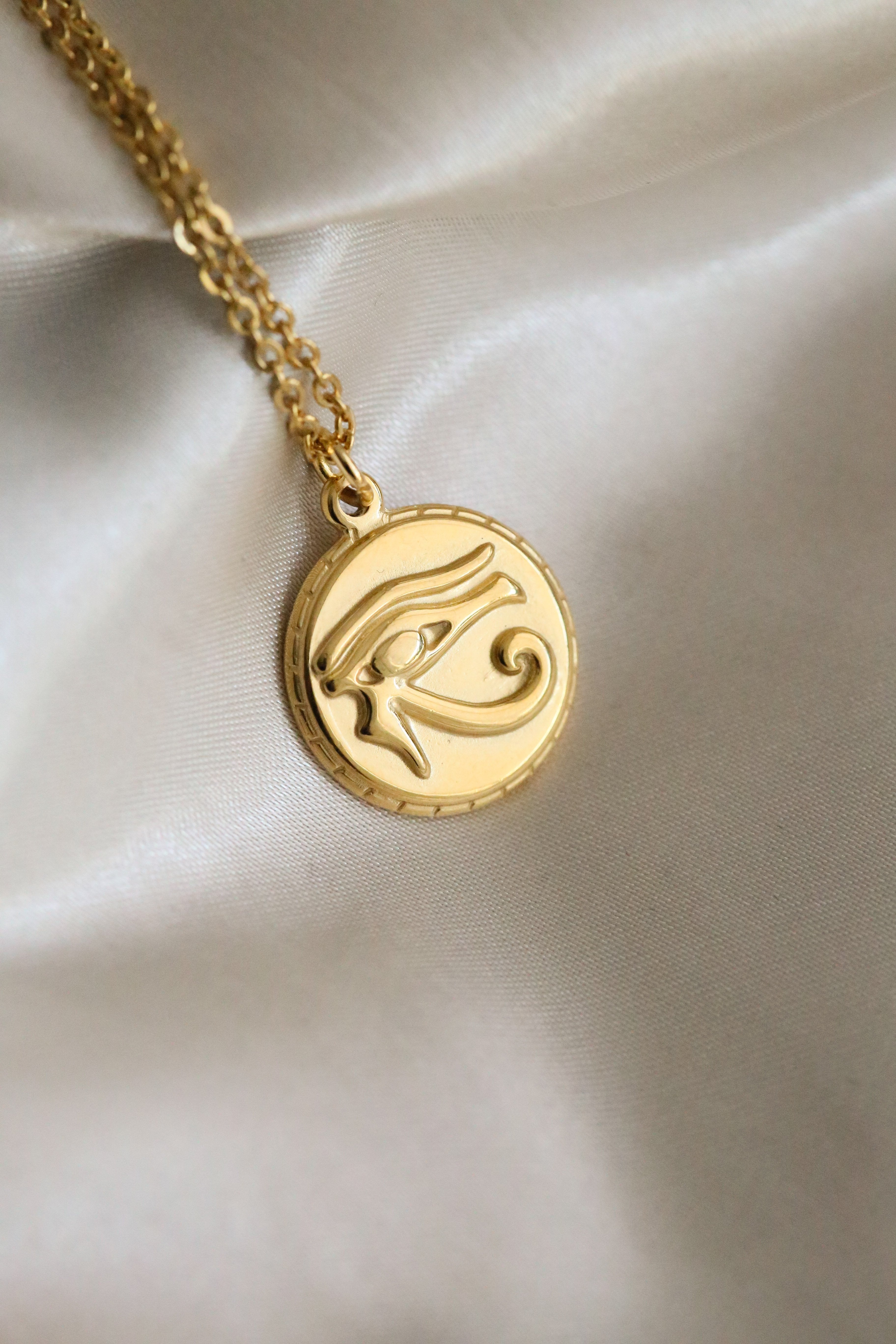 Sterling Silver Eye of Horus Pendant Necklace