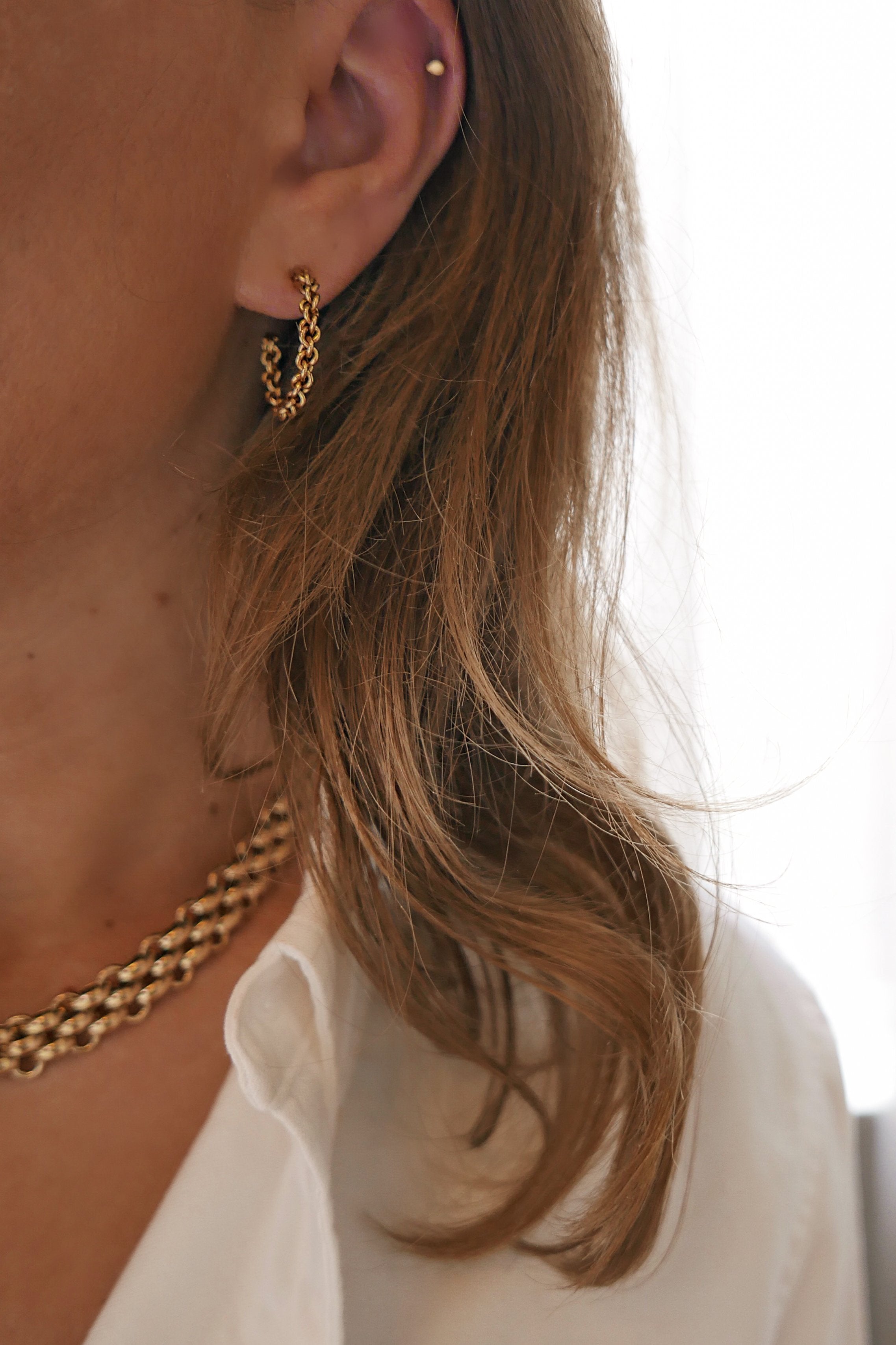 Heidy Hoop Earrings - Boutique Minimaliste has waterproof, durable, elegant and vintage inspired jewelry