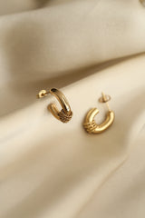 Heloise Hoop Earrings - Boutique Minimaliste has waterproof, durable, elegant and vintage inspired jewelry