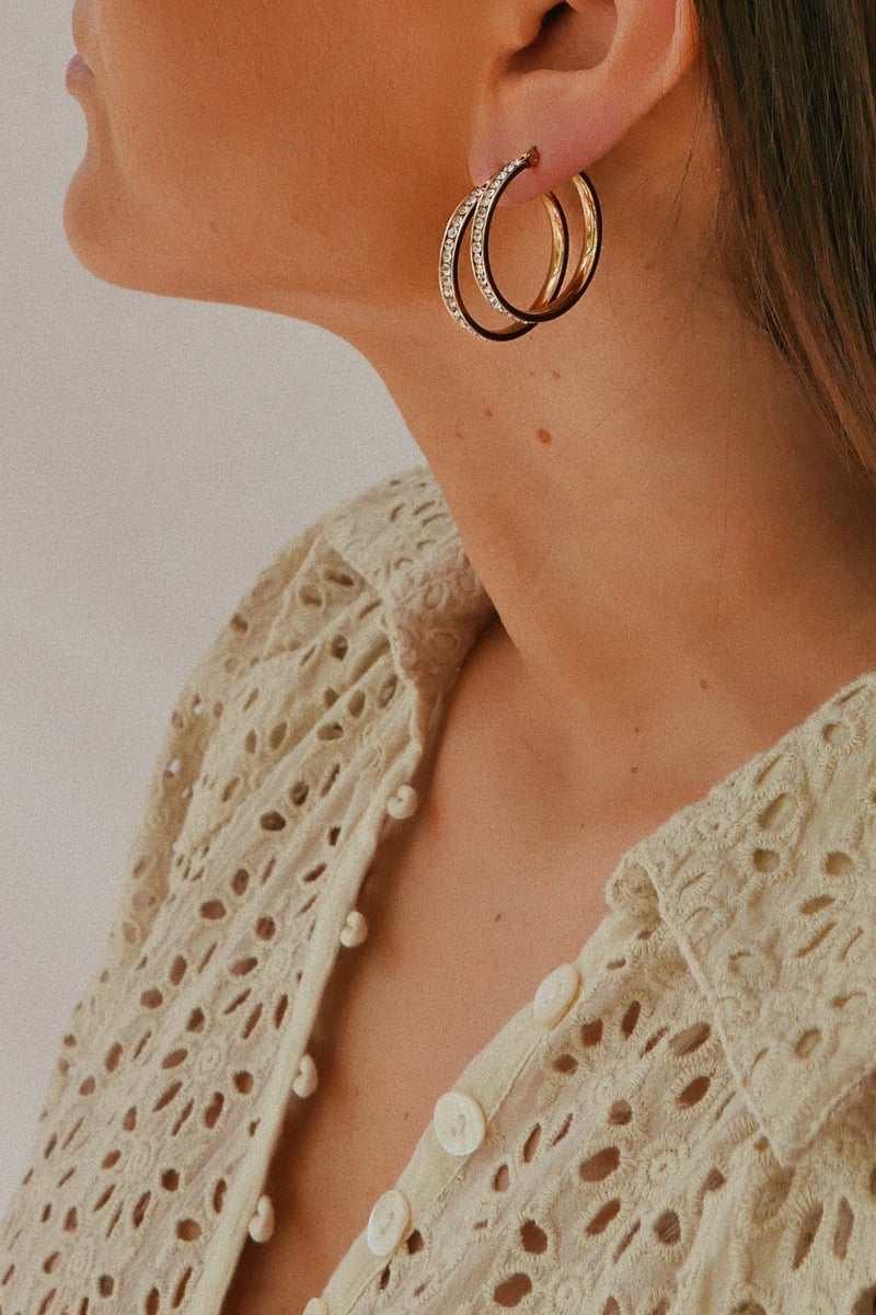 Lago Hoop Earrings - Boutique Minimaliste has waterproof, durable, elegant and vintage inspired jewelry