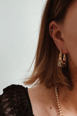 Layla Hoop Earrings - Boutique Minimaliste has waterproof, durable, elegant and vintage inspired jewelry