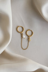 Lynsey Hoop Earrings - Boutique Minimaliste has waterproof, durable, elegant and vintage inspired jewelry