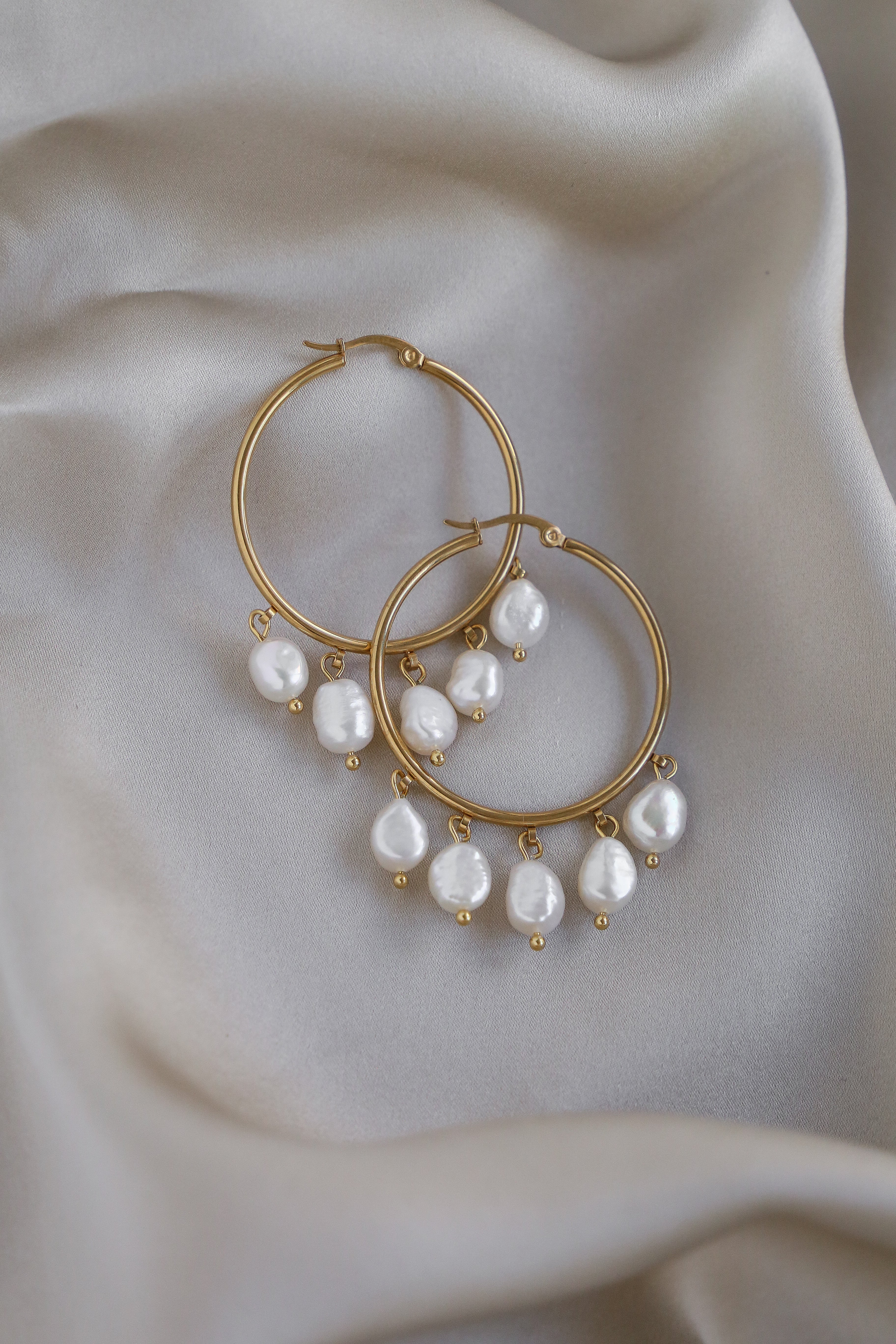 Milou Hoop Earrings - Boutique Minimaliste has waterproof, durable, elegant and vintage inspired jewelry