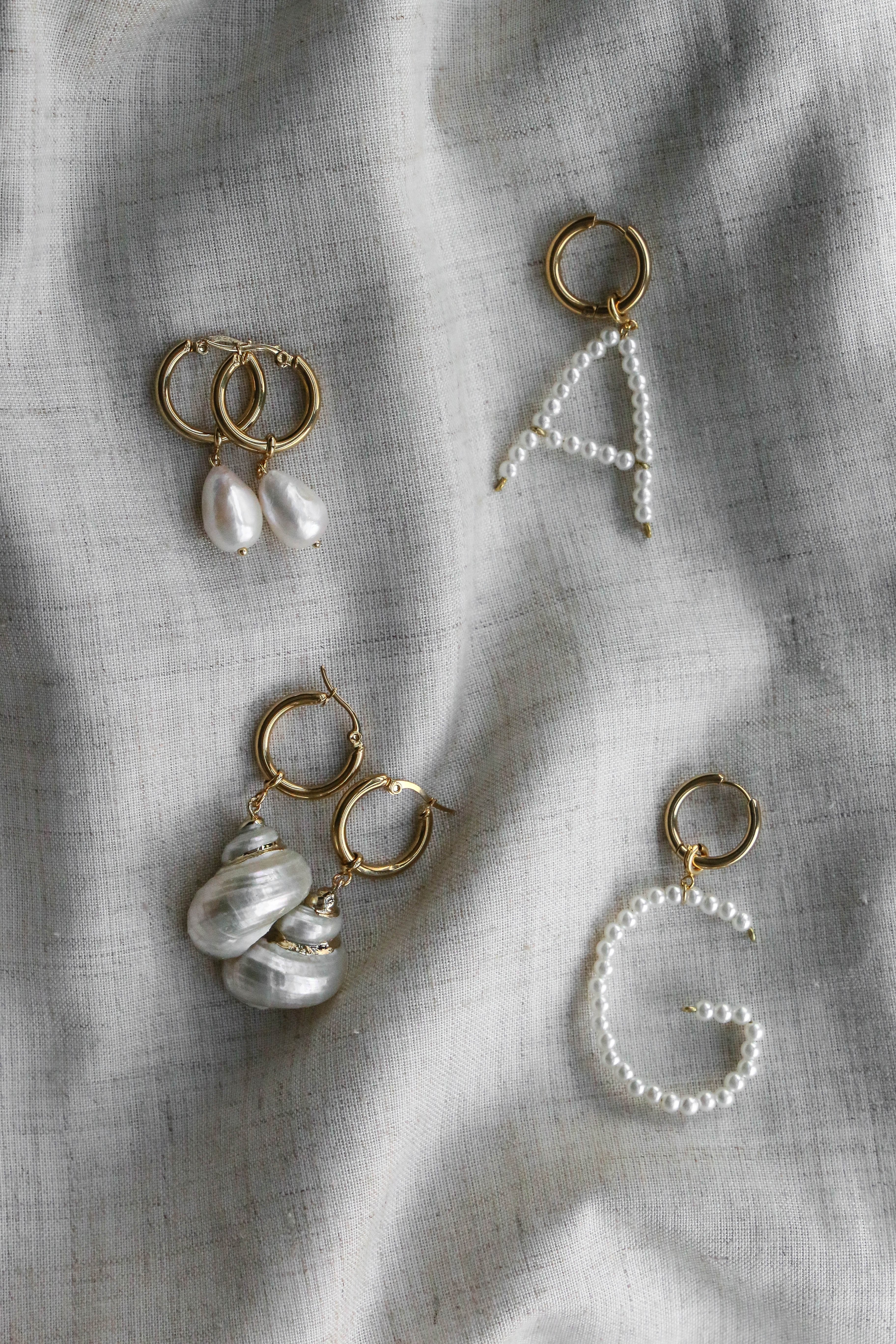 Pearl Initial - Boutique Minimaliste has waterproof, durable, elegant and vintage inspired jewelry