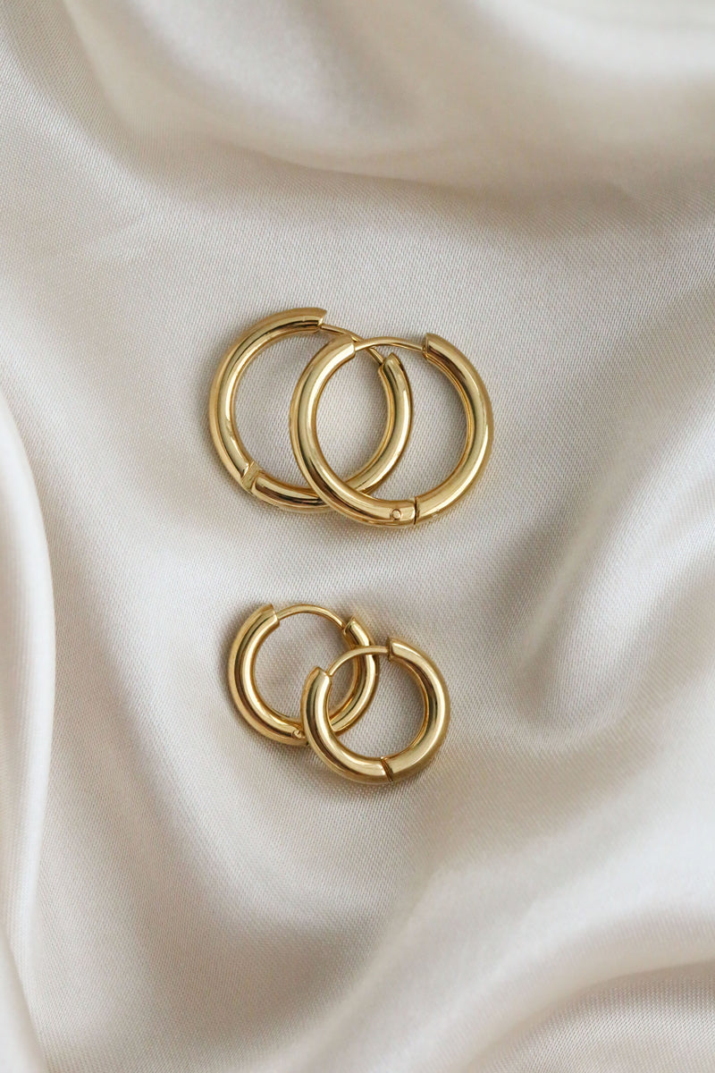 Perugia Hoop Earrings - Boutique Minimaliste has waterproof, durable, elegant and vintage inspired jewelry