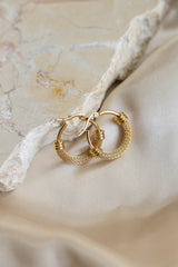 Phoebe Hoop Earrings - Boutique Minimaliste has waterproof, durable, elegant and vintage inspired jewelry
