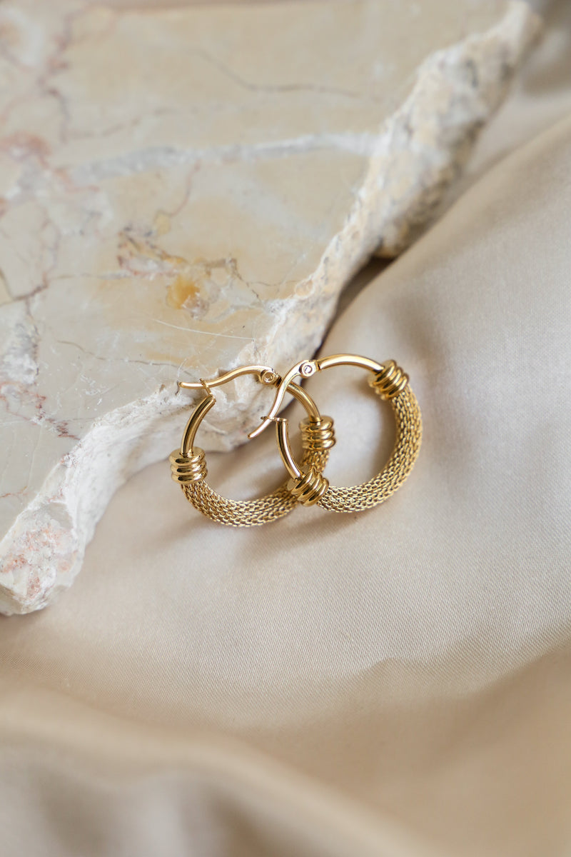 Phoebe Hoop Earrings - Boutique Minimaliste has waterproof, durable, elegant and vintage inspired jewelry