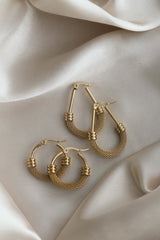 Phoebe Hoop Earrings - Boutique Minimaliste has waterproof, durable, elegant and vintage inspired jewelry