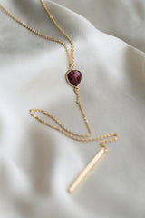Precious Stones Lariat Necklaces - Boutique Minimaliste has waterproof, durable, elegant and vintage inspired jewelry