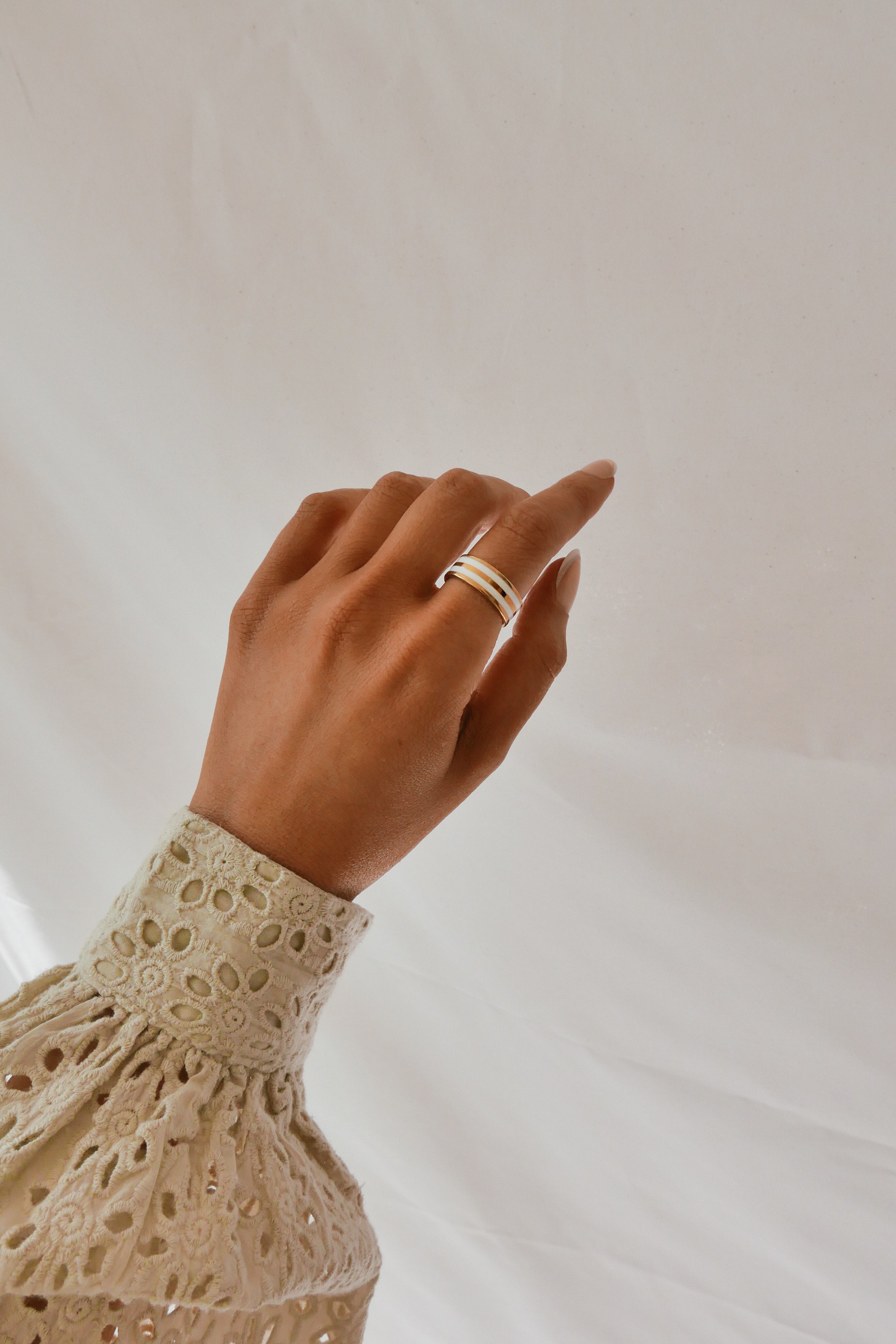 Sardegna Ring - White - has waterproof, durable, elegant and vintage inspired jewelry