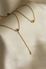 Simone Lariat Necklace - Boutique Minimaliste has waterproof, durable, elegant and vintage inspired jewelry
