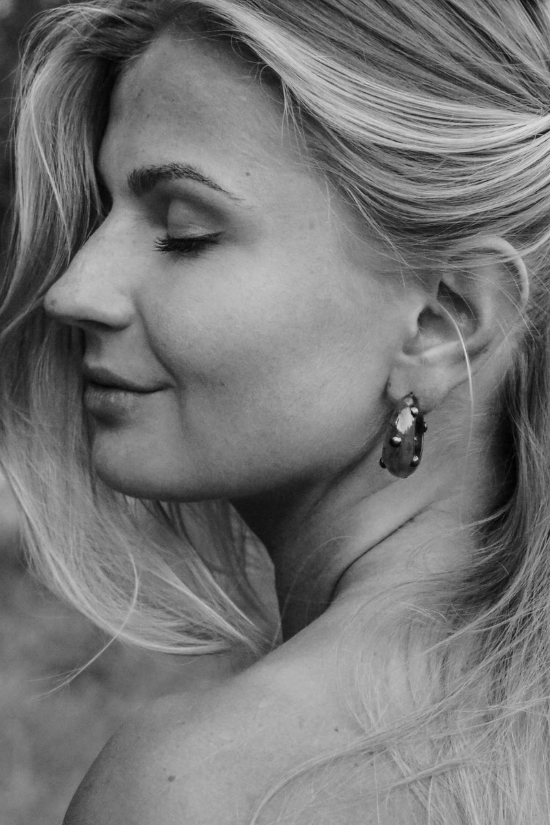 Vintage Lucite Hoop Earrings - Boutique Minimaliste has waterproof, durable, elegant and vintage inspired jewelry