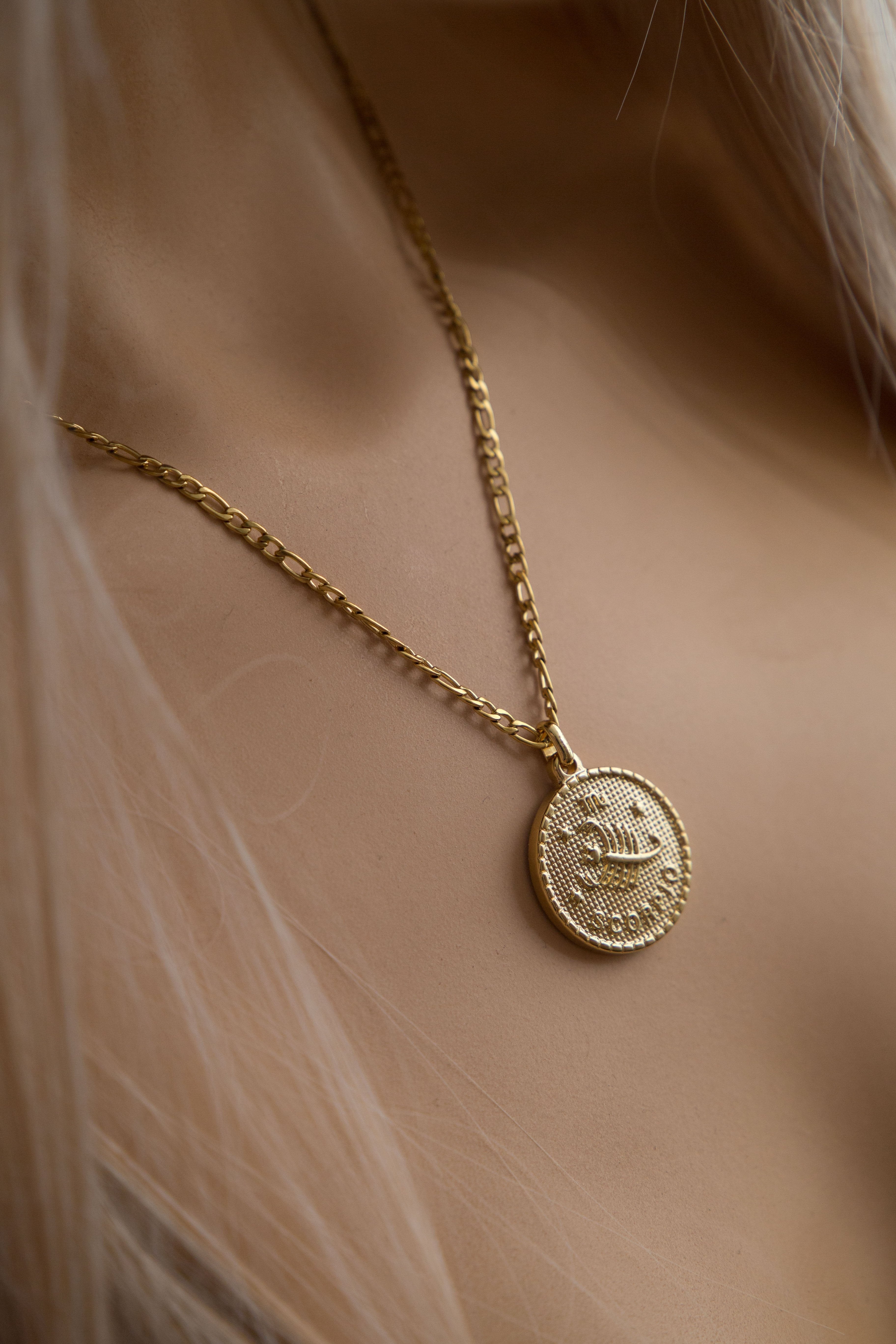 Zodiac Necklace - Gemini - has waterproof, durable, elegant and vintage inspired jewelry